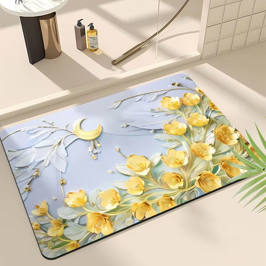 Floral Print Teppich Brehn