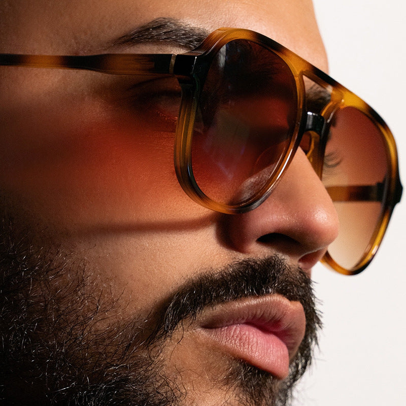 Damen modische Sonnenbrille mit außergewöhnlichem quadratischem Rahmen Brehn