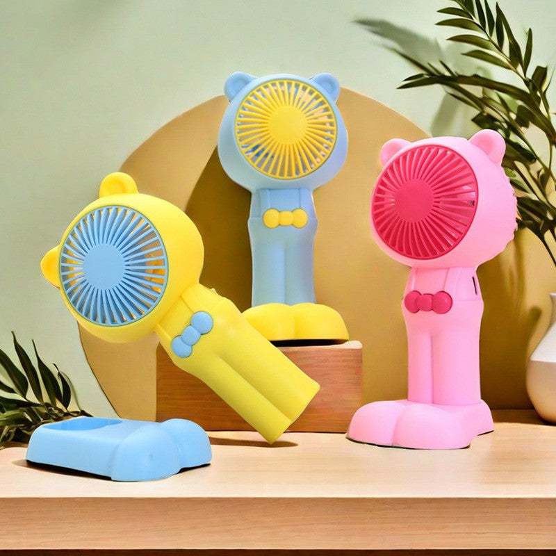 Damen Tragbarer Mini Handventilator im niedlichen Bärendesign Brehn