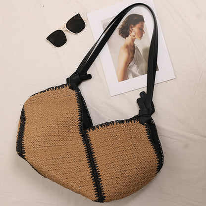 Handgefertigte Boho-Tasche mit Lederakzenten Brehn