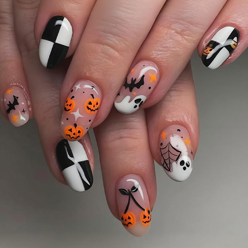 Halloween Kunstnagelset mit gruseligen Motiven Brehn