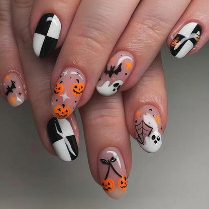 Halloween Kunstnagelset mit gruseligen Motiven Brehn