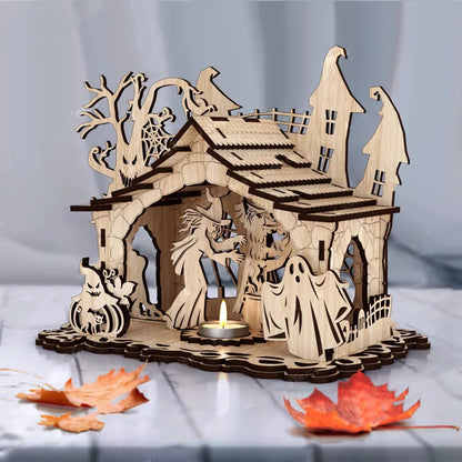 3D Halloween-Themen Holzdekoration