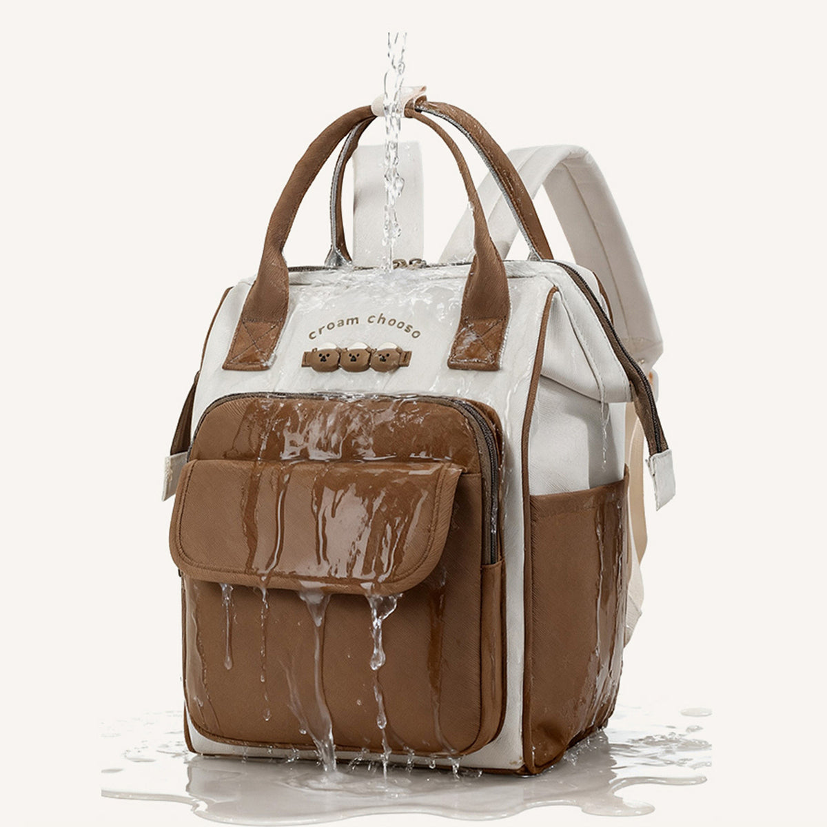 Stylischer Mehrfach-Taschen Rucksack Brehn