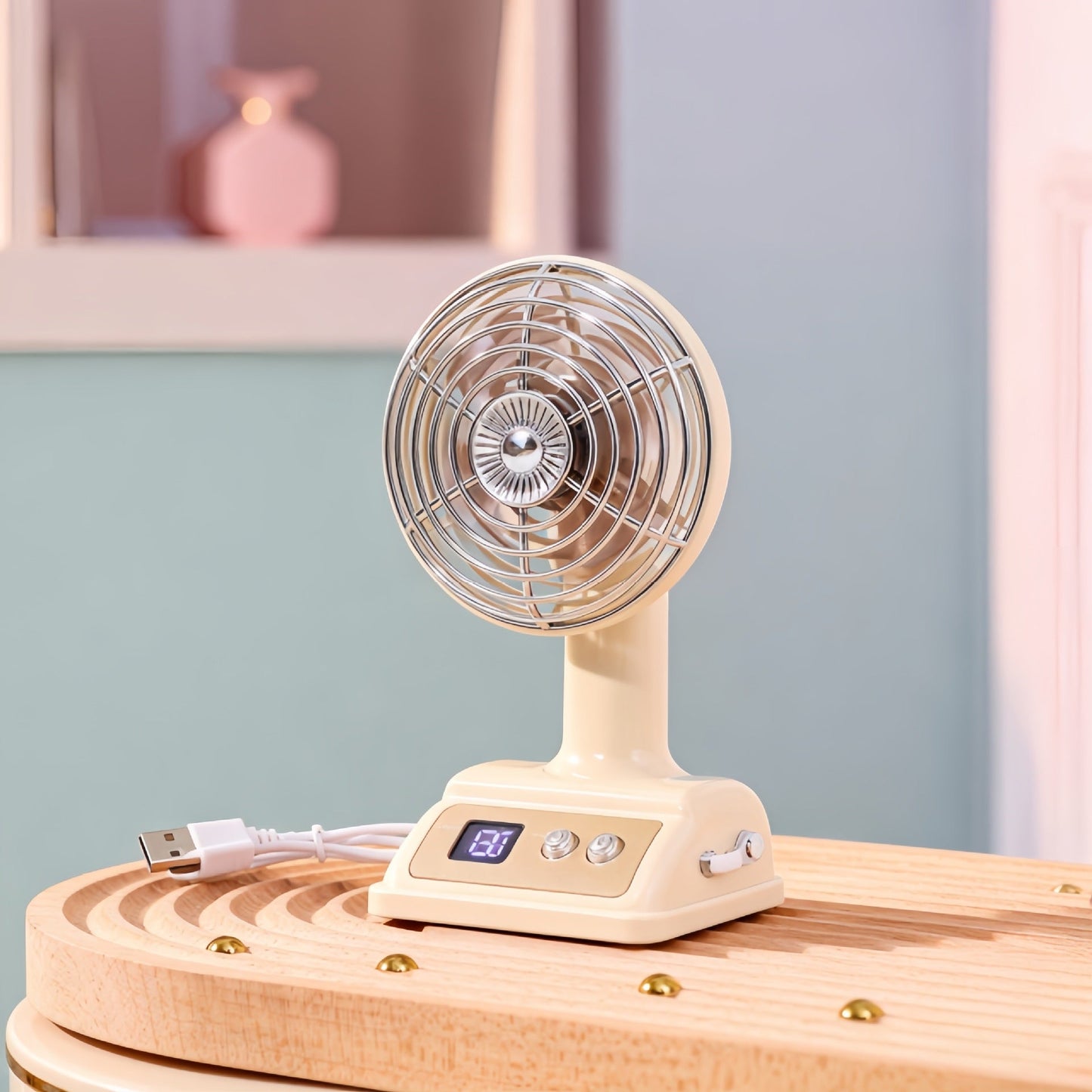 Frauen tragbarer Tischventilator mit digitaler Steuerung Brehn