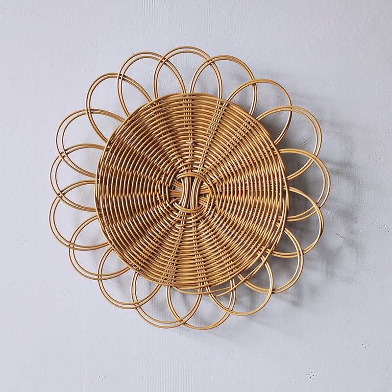 Dekorative Wandplatte Aus Geflochtenem Rattan Brehn