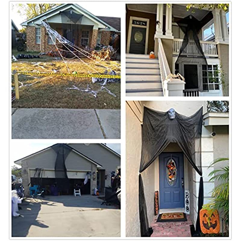 Halloween Dekorative Transparente Stoffgardine Brehn
