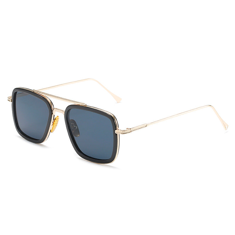 Damen modische quadratische Sonnenbrille mit luxuriösem Metallrahmen Brehn