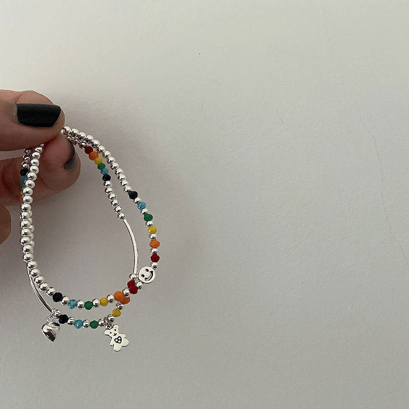 Farbige Charm Perlenarmband Brehn