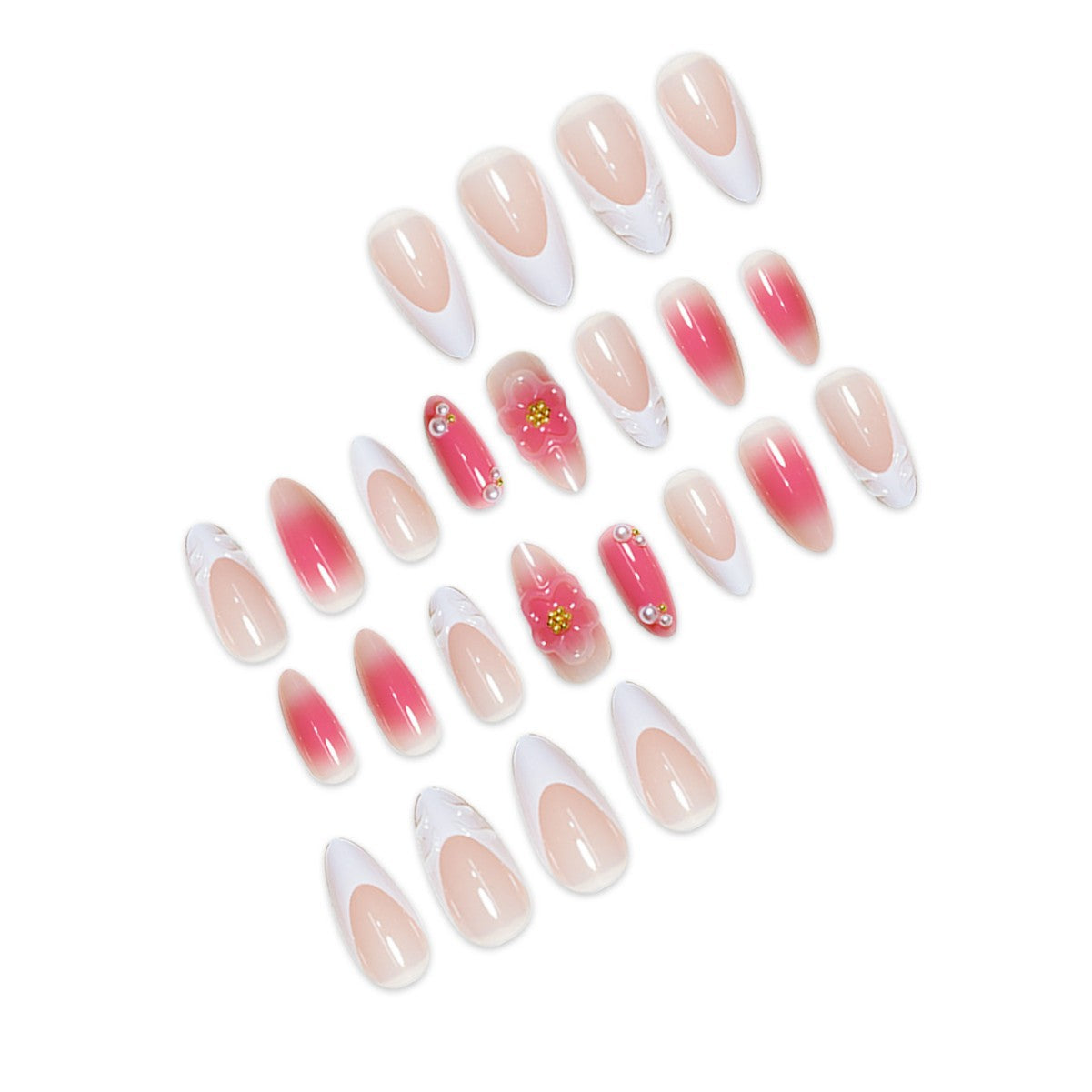 Dekorative Lange Stiletto-Nagelerweiterungen Brehn