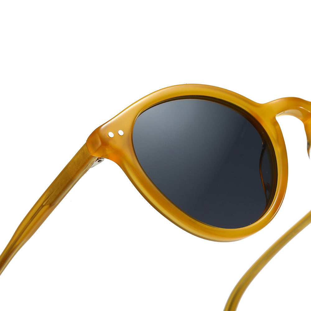 Damen modische Sonnenbrille mit trendigen runden Gläsern und stylischem Rahmen Brehn