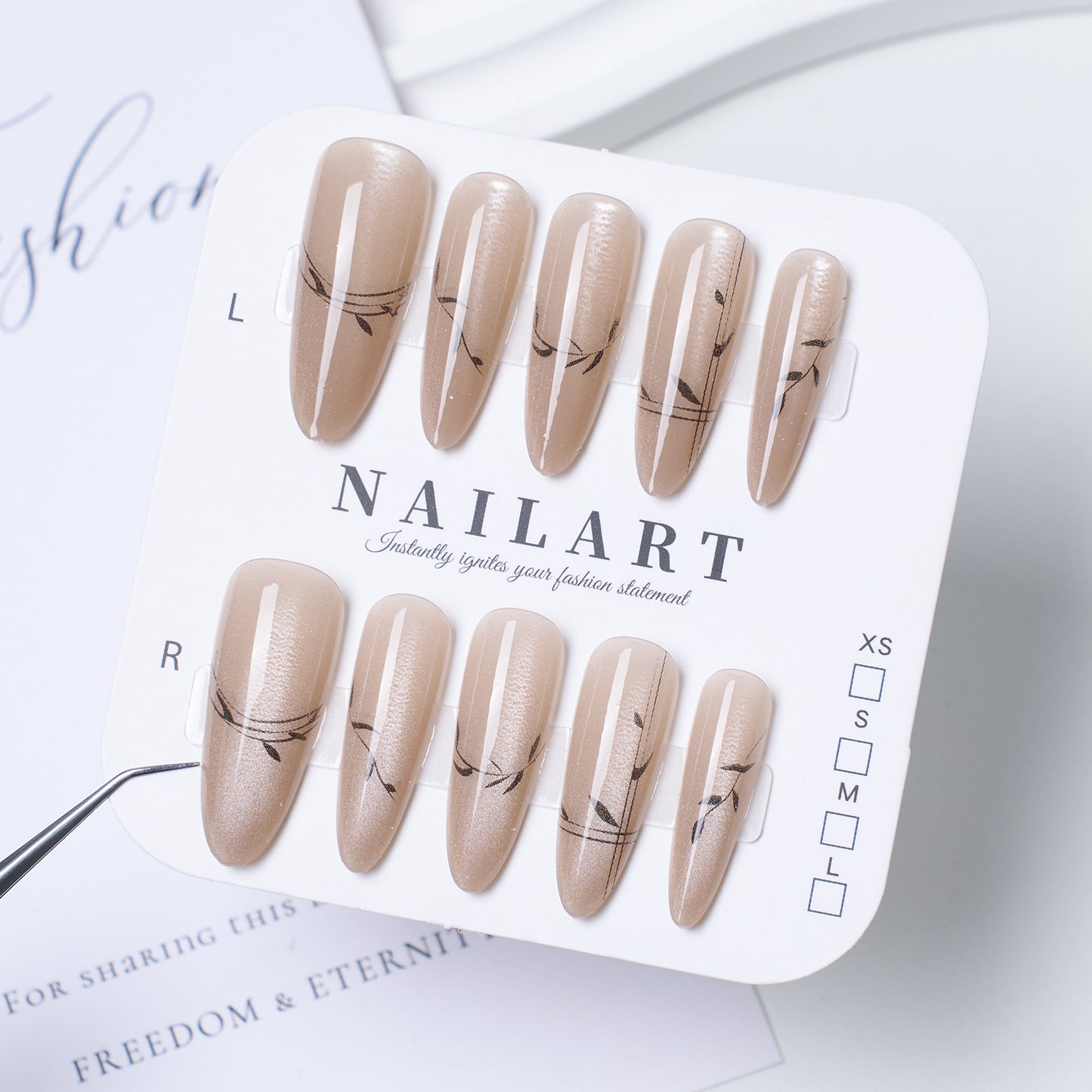 Künstlerisches Press-On-Nagelset Brehn 1787394874