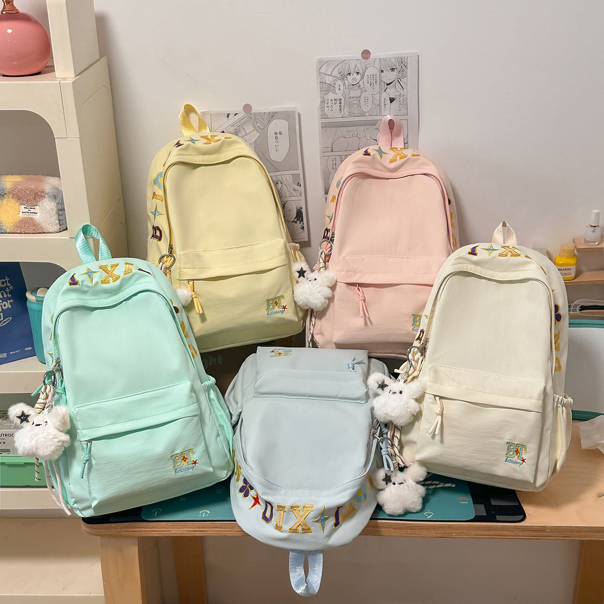 Trendy Bestickter Schulrucksack Brehn