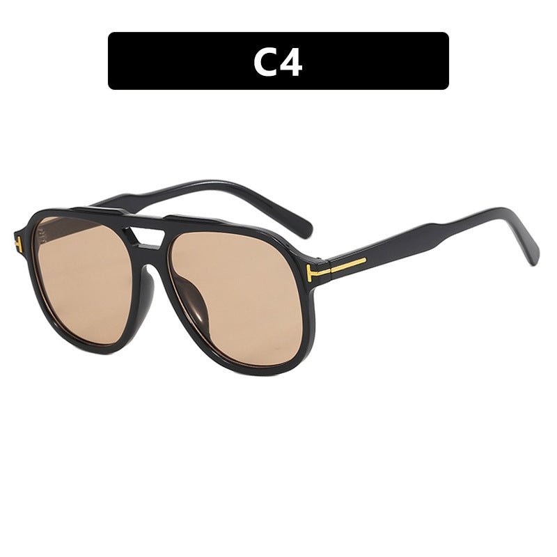 Damen modische Sonnenbrille mit polygonalem Rahmen und schützenden Gläsern Brehn