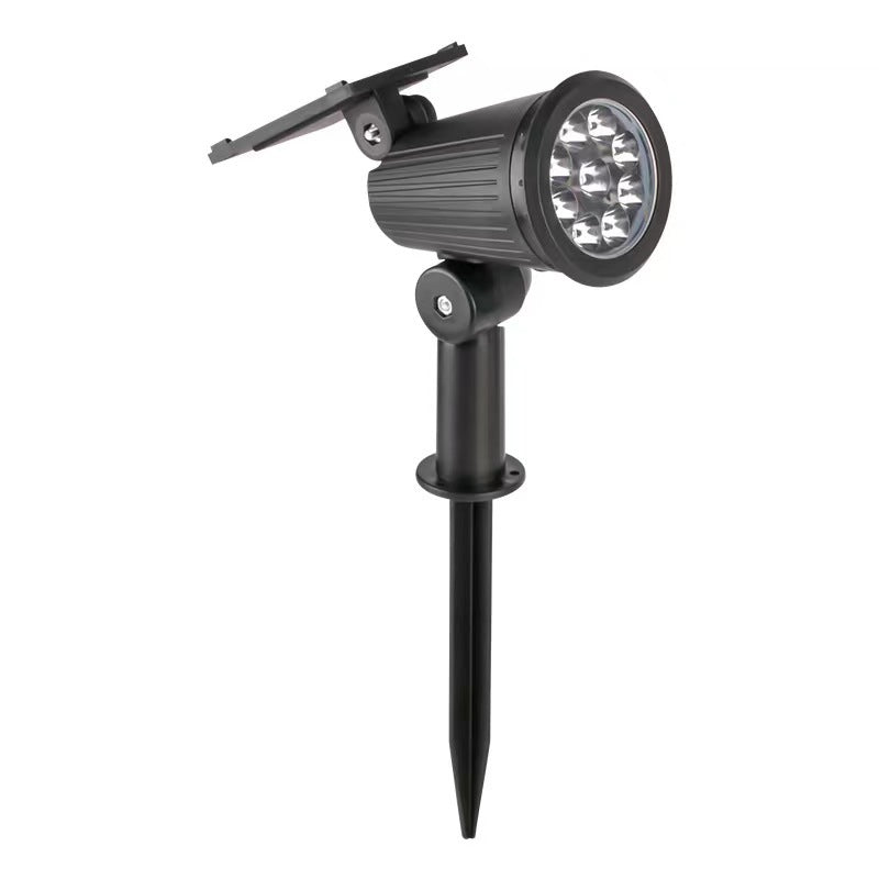 Verstellbarer Solar-LED-Gartenstrahler mit schwenkbarem Kopf, integriertem Solarpanel und wetterfestem Gehäuse Brehn