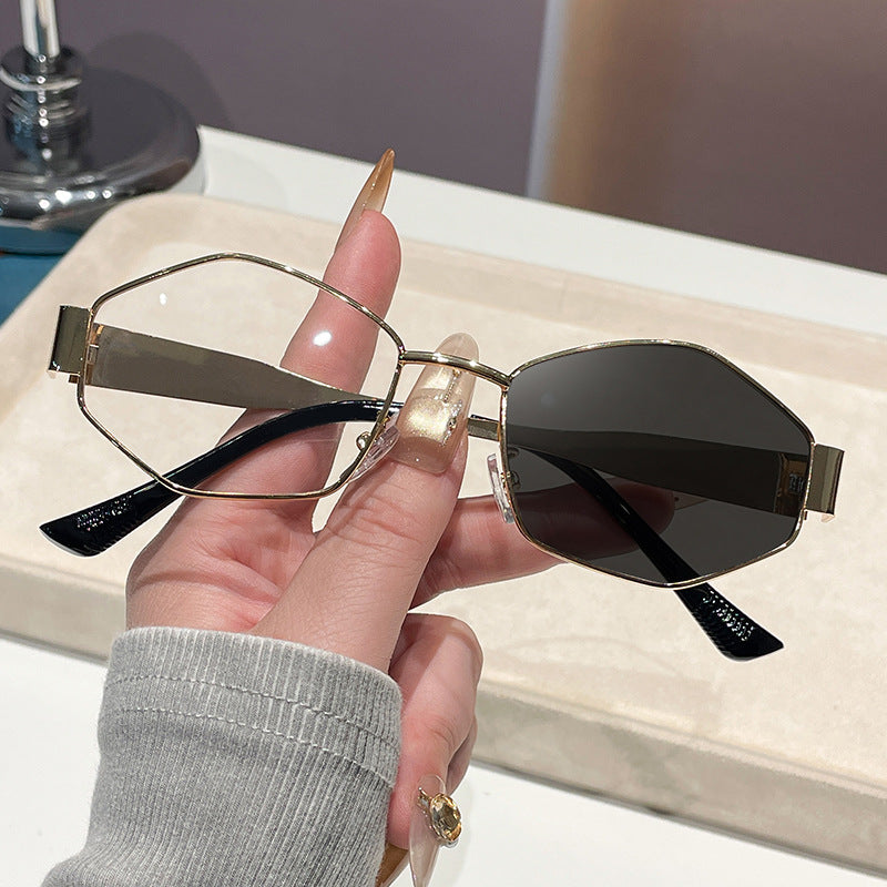 Damen modische Sonnenbrille im eleganten Sechseck-Design Brehn