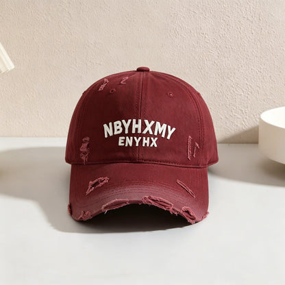 Herren Casual Distressed Texturiertes Baseball Cap Brehn