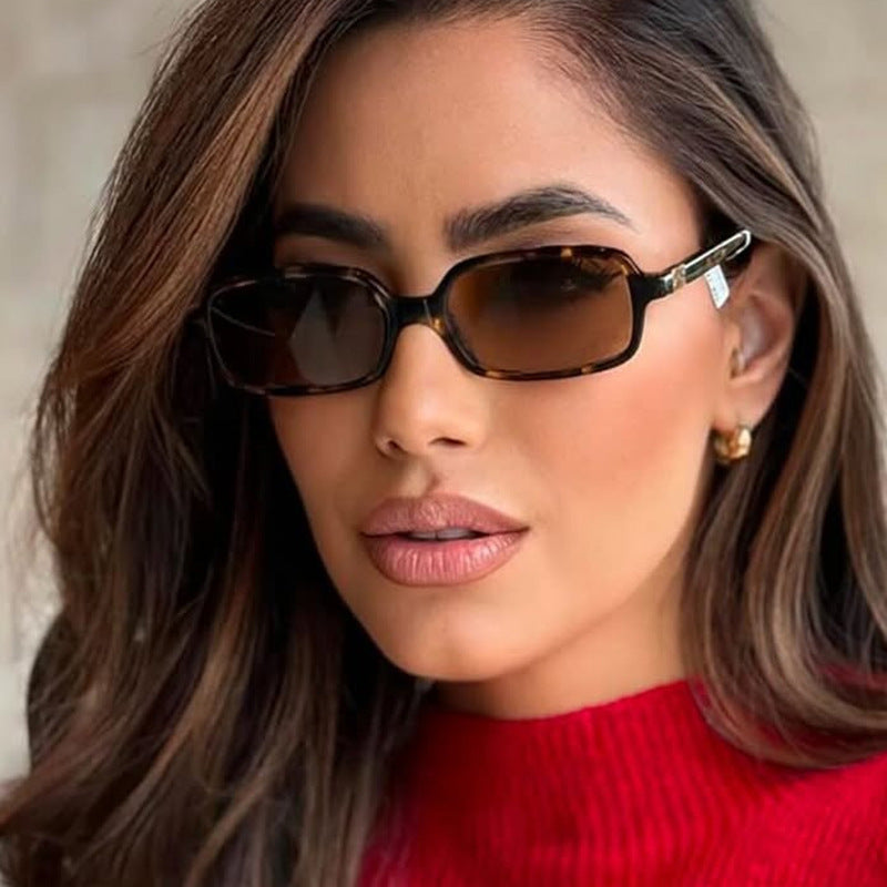 Damen modische quadratische Brille mit elegantem Kunststoffrahmen und goldenen Akzenten Brehn