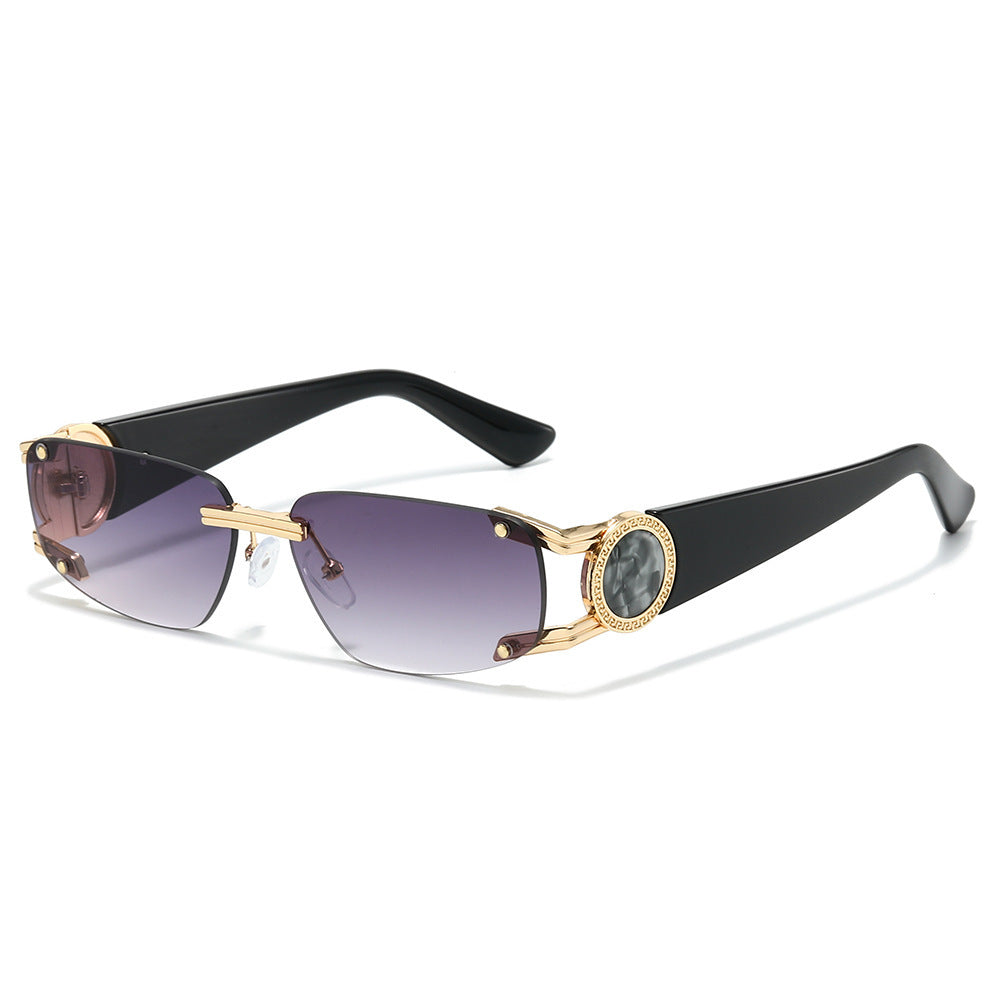 Stylische Minimalistische Rechteckige Sonnenbrille Brehn