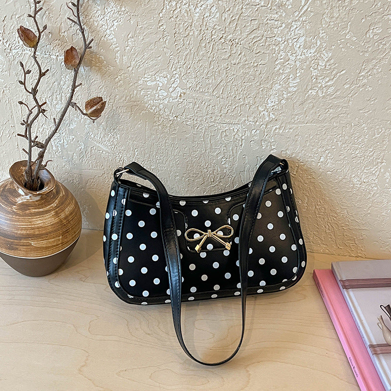 WoPolka Dot Muster Hobo Handtasche Brehn