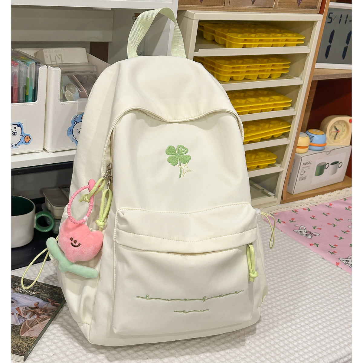 Bestickter Blumenmuster-Rucksack Brehn