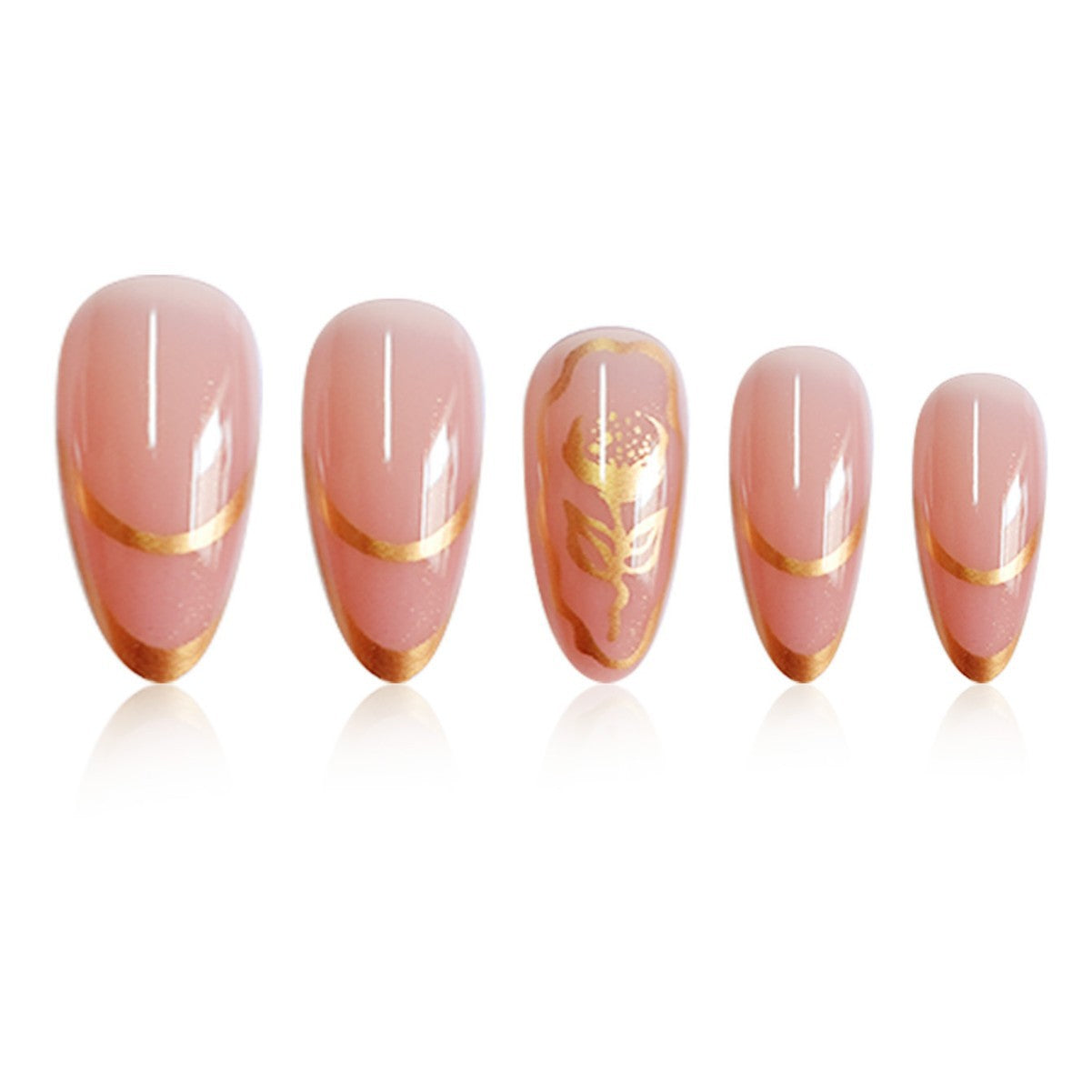 Elegantes Floral Press-On-Nagelset Brehn 1787913793