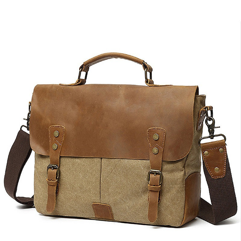 Robuste Aktentasche Aus Strapazierfähigem Canvas und Leder Brehn