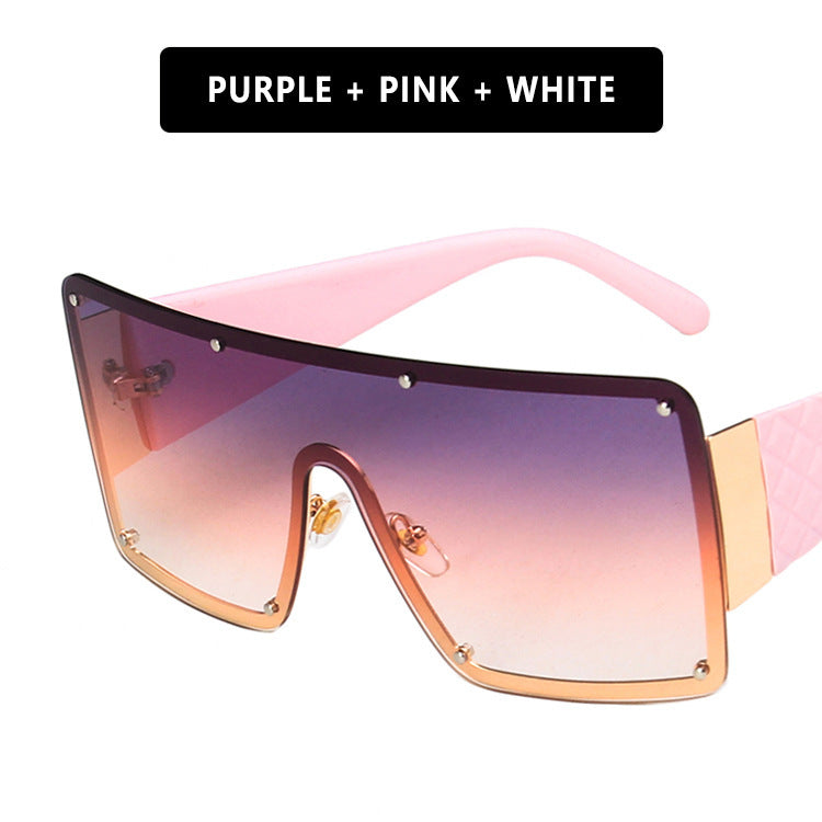 Damen geometrische Oversized-Sonnenbrille mit gradienten Gläsern Brehn