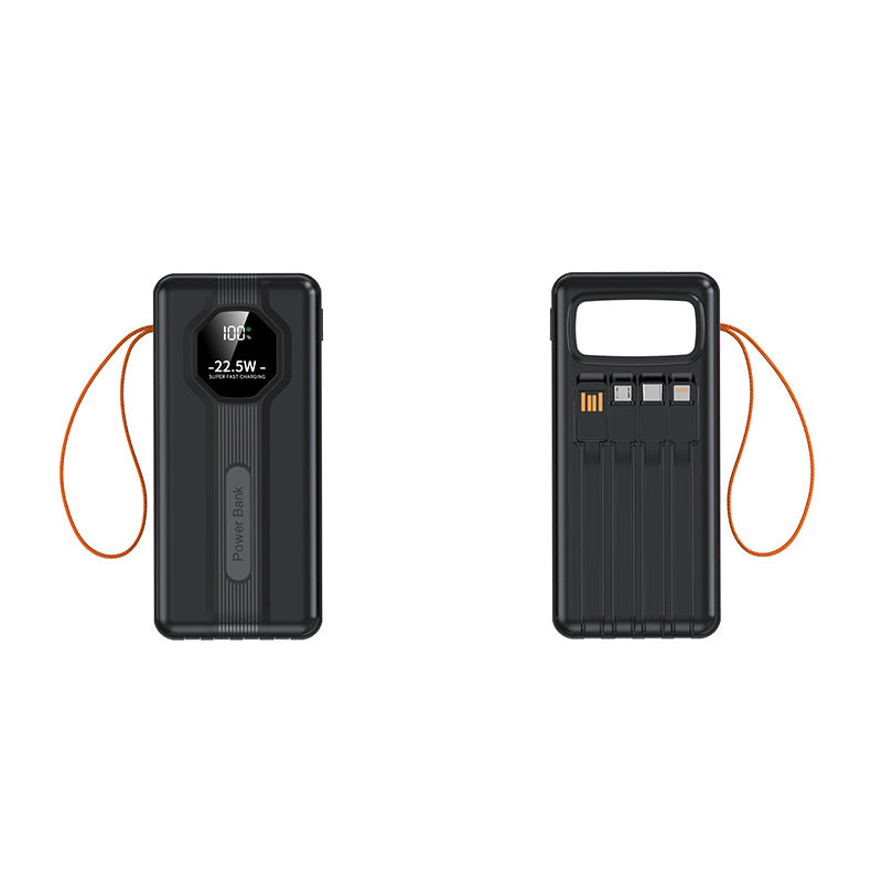 Tragbare Powerbank mit Integrierten Ladekabeln und Intelligenter Schnellladefunktion Brehn