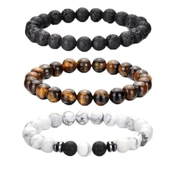 Naturstein Perlenarmband Set Brehn