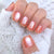 Glänzende French Tip Drucknägel mit Schimmer-Effekten Brehn