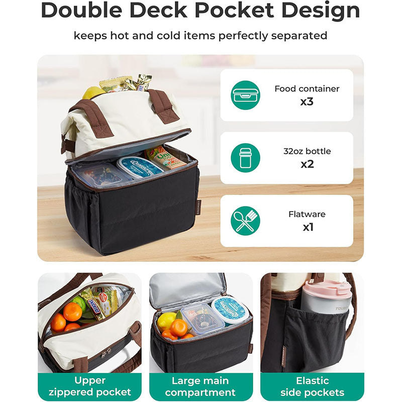 Isolierte Alltags-Tasche mit Praktischen Innenfächern Brehn