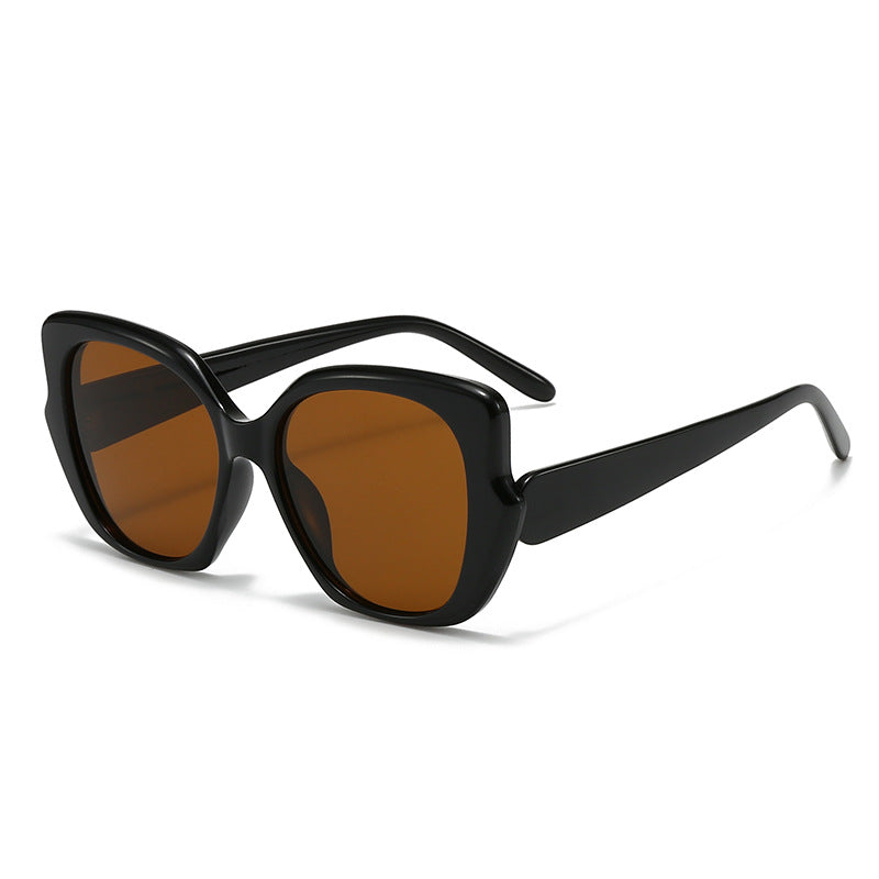 Damen oversized modische Sonnenbrille mit geschwungenem Rahmen Brehn
