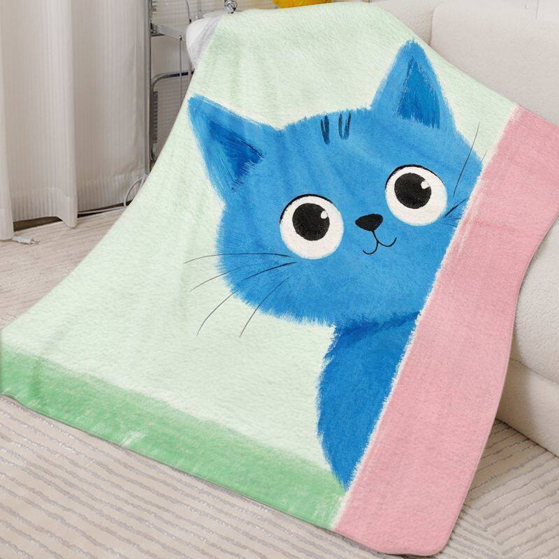 Niedliche Katzen-Themen-Fleece-Decke