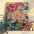 Luxuriöse florale abstrakte Leinwand Wandkunst Brehn