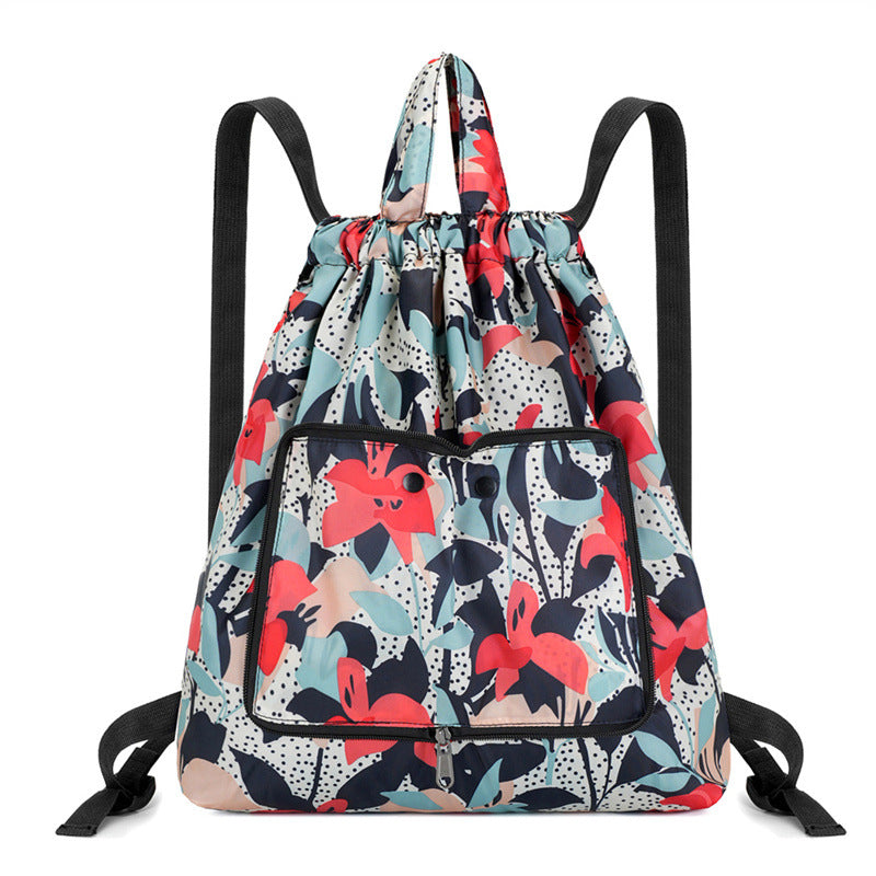 Leichter Blumen-Schnür-Rucksack Brehn