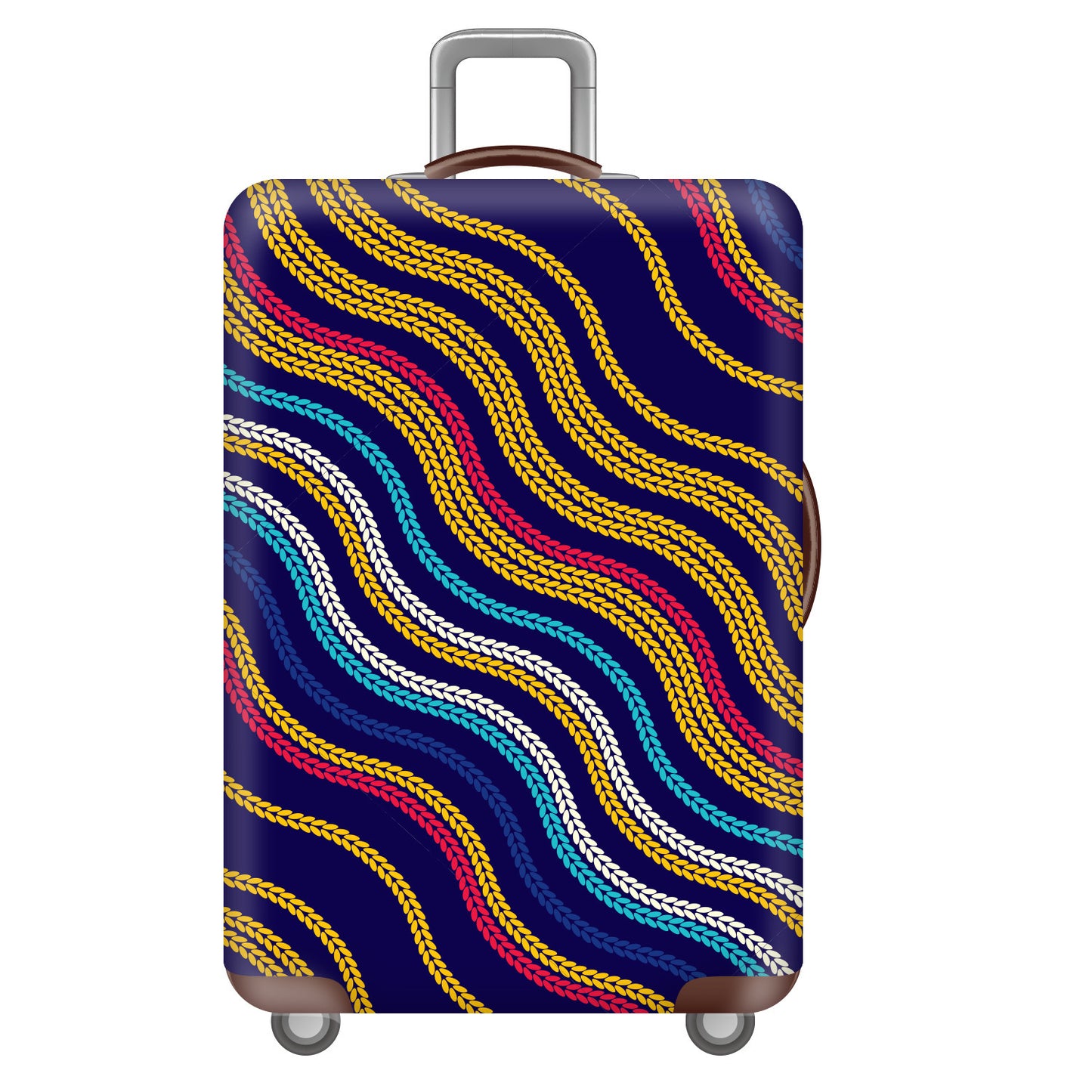 Unisex nan elastische Kofferhülle mit tropischem Blattmuster, dehnbarer Schutzcover für Hartschale und Softcase Brehn
