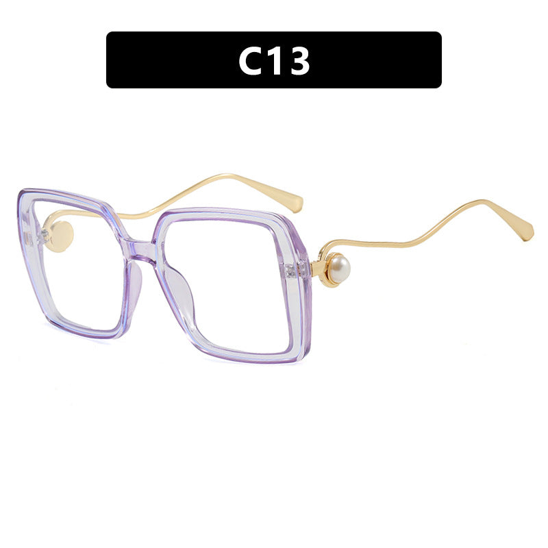 Damen modische quadratische Brille mit elegantem Metallrahmen und einzigartigen Akzenten Brehn