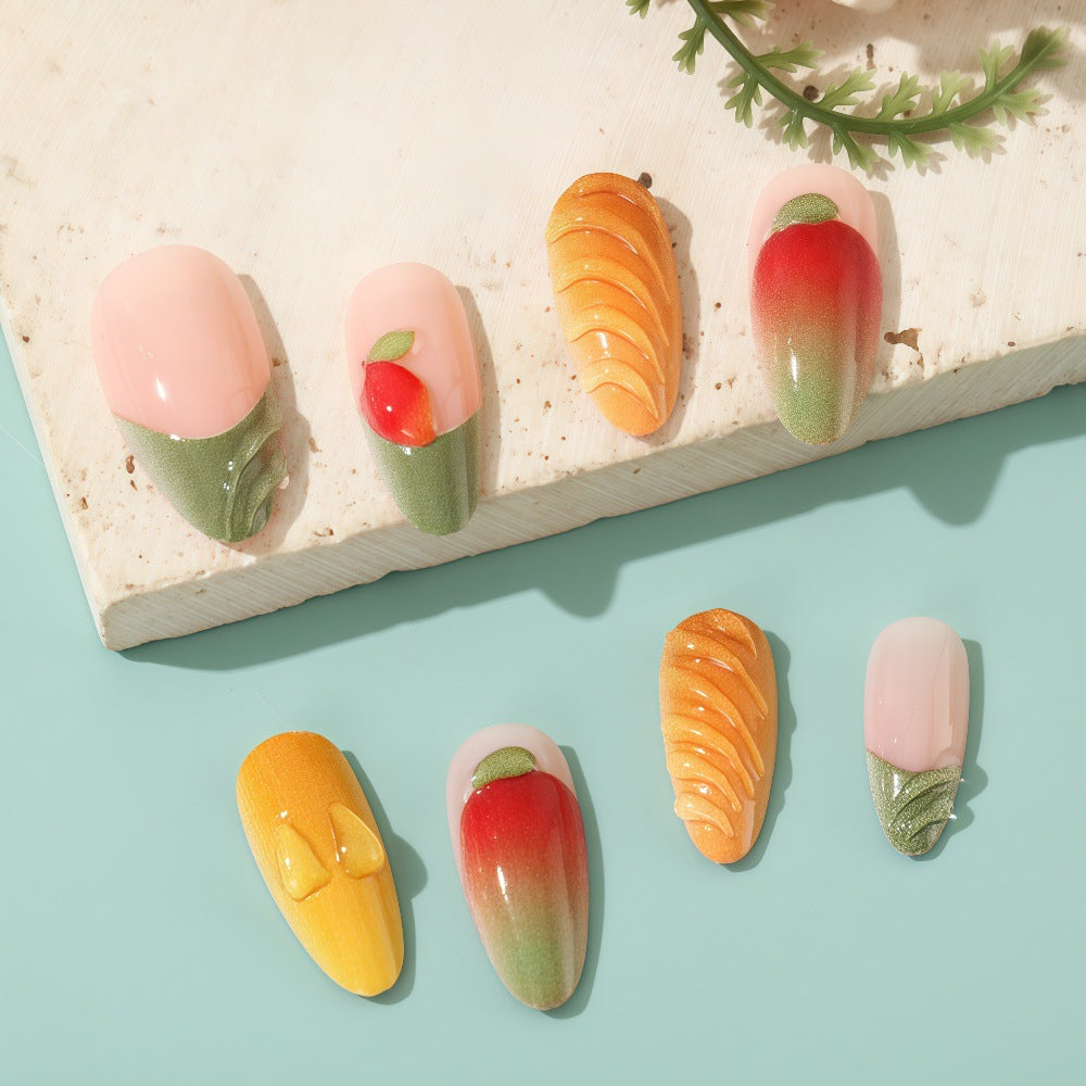 Kunstnagel Set mit fruchtigem Design Brehn