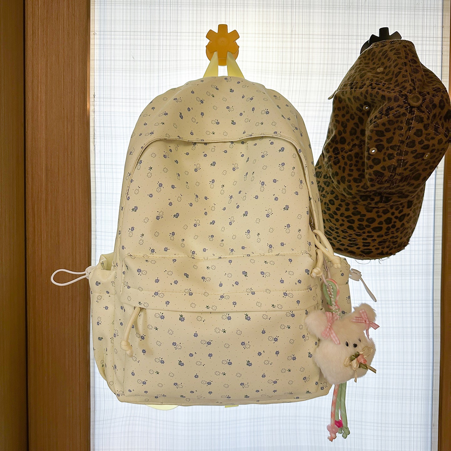 Blumenmuster Alltags Schul Rucksack