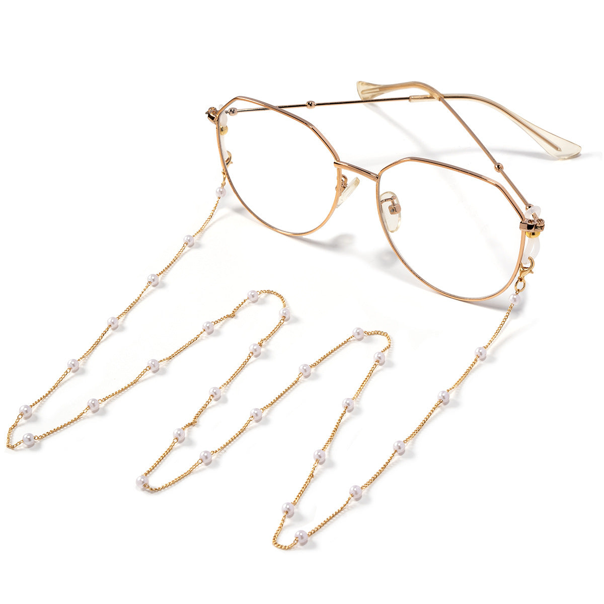 Elegante Perlenbesetzte Brillekette Brehn