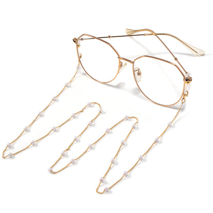 Elegante Perlenbesetzte Brillekette Brehn