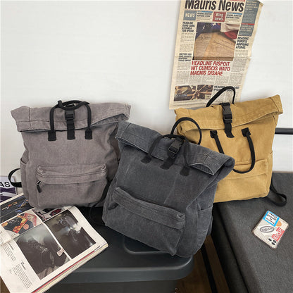 Stylische Roll-Top Canvas-Rucksack Brehn