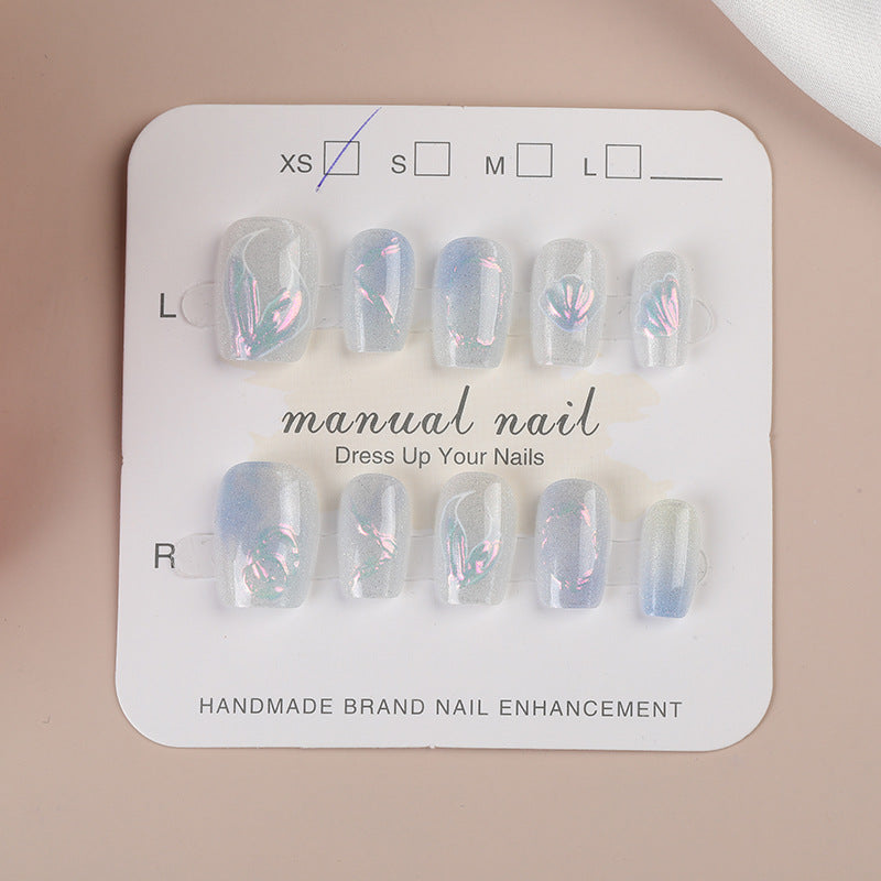 Handgefertigtes Dekoratives Press-On Nagelset Brehn