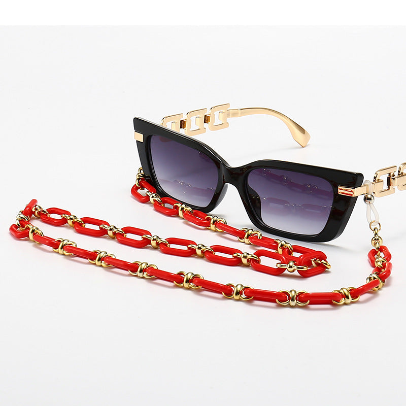 Fashion Cat-Eye Sonnenbrille mit eleganter Kette Brehn
