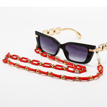 Fashion Cat-Eye Sonnenbrille mit eleganter Kette Brehn