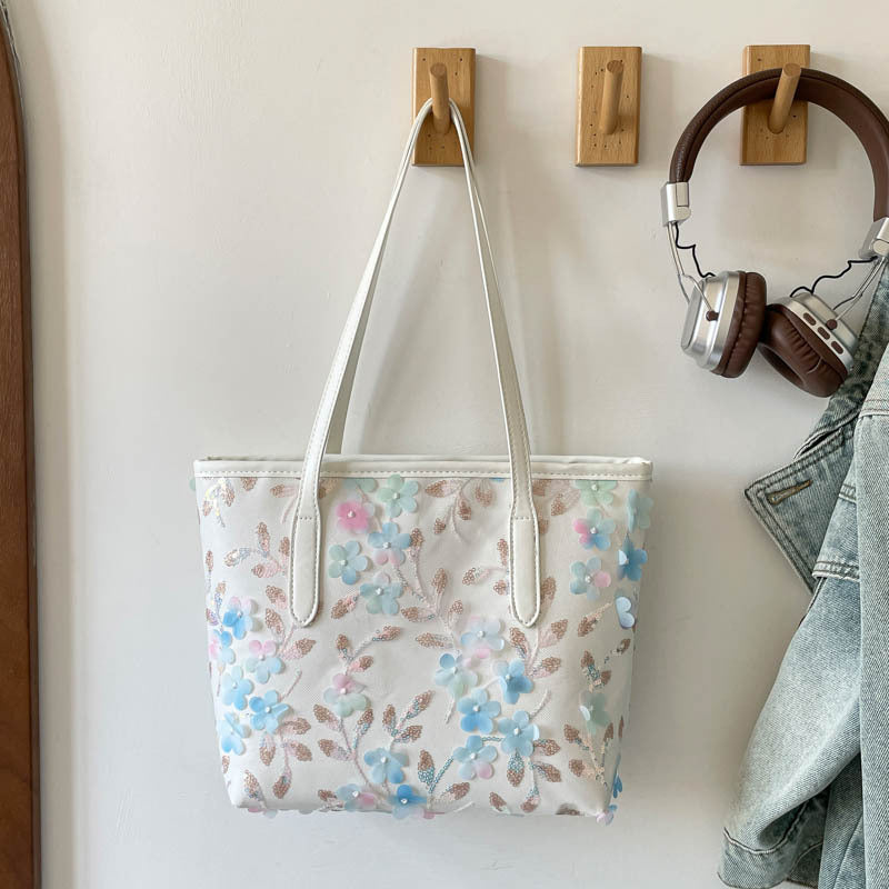 WoFloral Bestickte Tote Bag Brehn