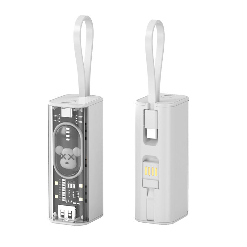 Tragbare Powerbank mit integriertem Ladekonzept und praktischer Trageschlaufe Brehn