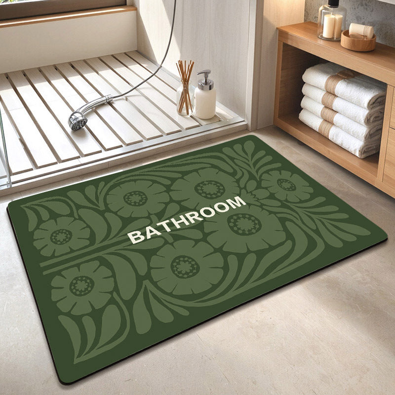 Dekorativer Floral Badezimmermatte Brehn