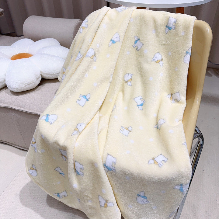 Plüsch-Tier-Motiv-Fleece-Wurfdecke